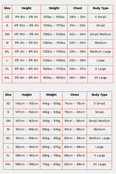 ZONE 3 WOMENS WETSUIT 24 0 Size Chart